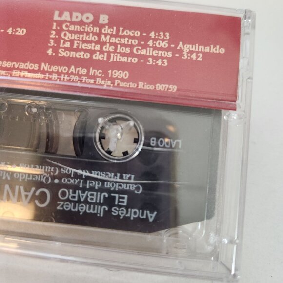 Canto Al Cafe Cassette Tape By Andres Jimenez El Jibaro 1990 Nuevo Arte Inc Puer - Picture 3 of 6